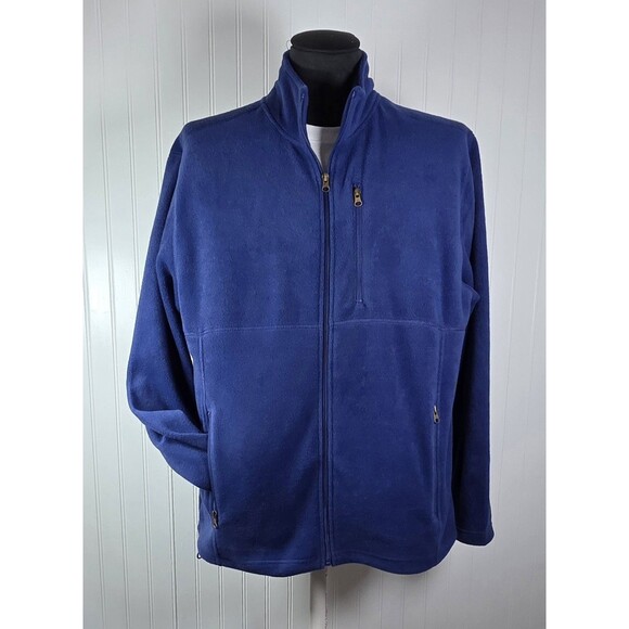 Stanley Fleece Royal Blue Full Zip Performance Jacket Mens Size XL Drawstring - Picture 2 of 14
